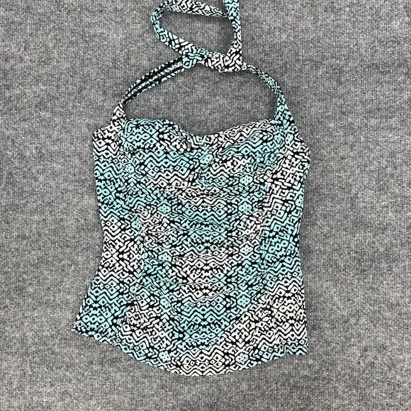 Assets Spanx Sarah Blakely Halter Swim Top Womens S Small Semi Padded Tankini - Picture 3 of 12
